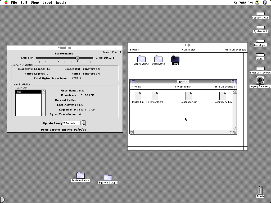 Binaries deployed to temp folder