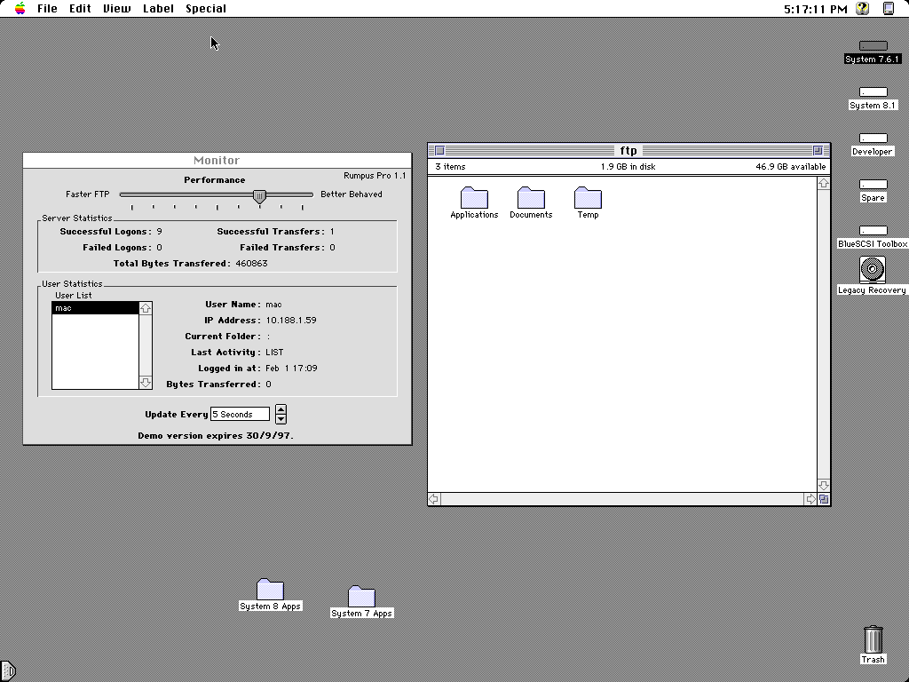 FTP folders created by setup-machine skill