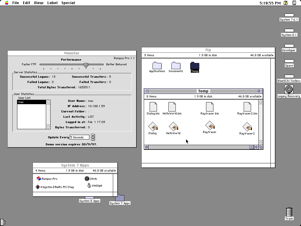 Uncompressed binaries ready to run