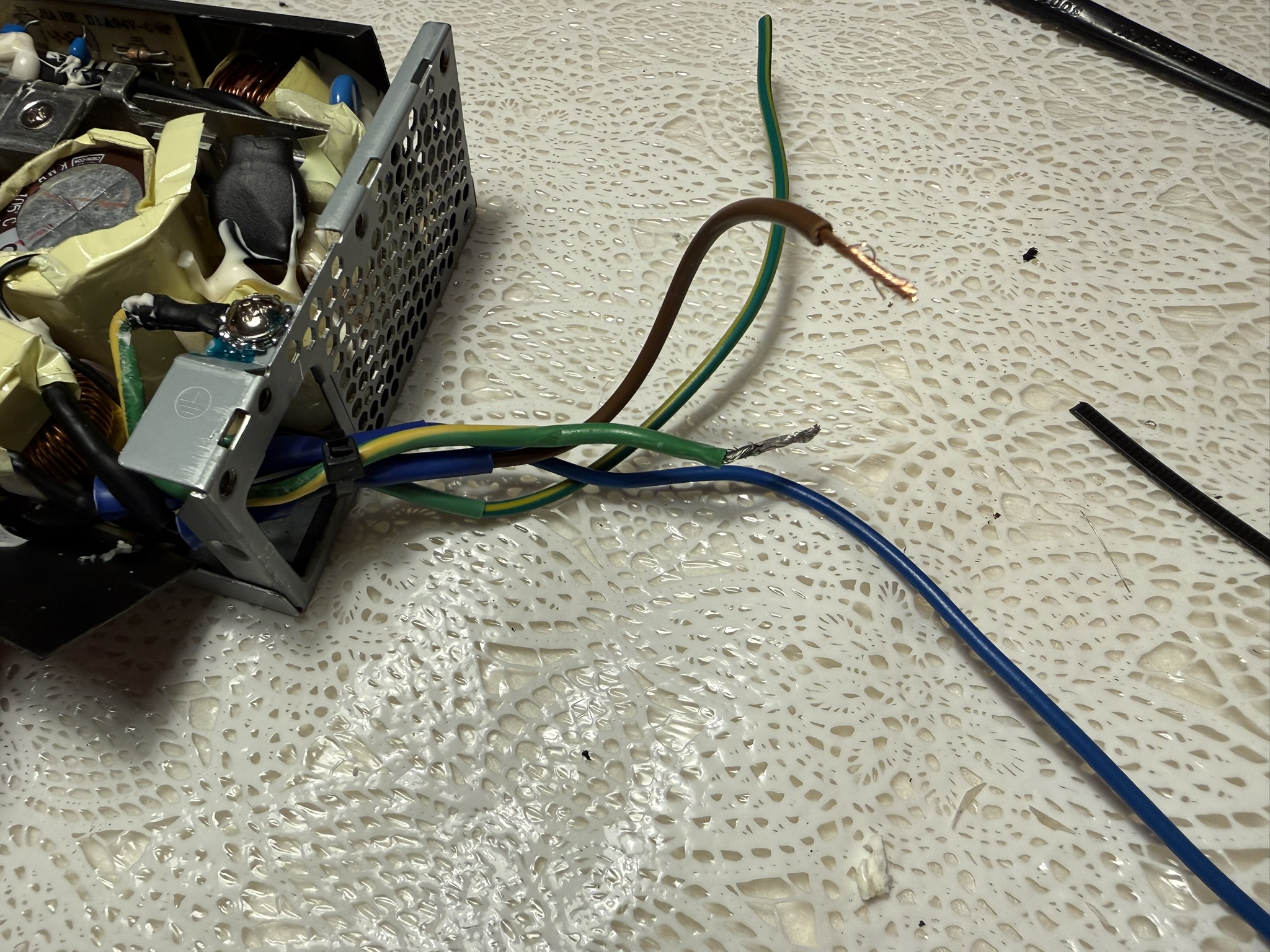 Live, neutral and earth ready to be wired up