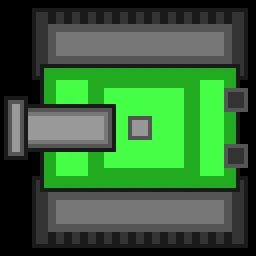 Green tank facing left