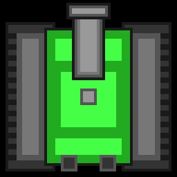 Green tank facing up