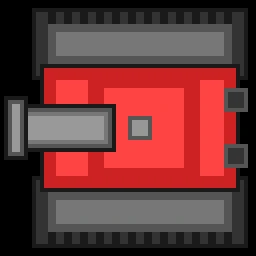 Red tank facing left