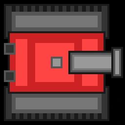 Red tank facing right