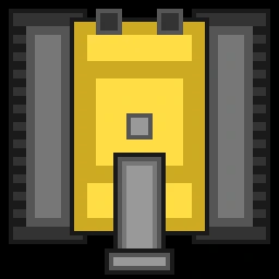 Yellow tank facing down