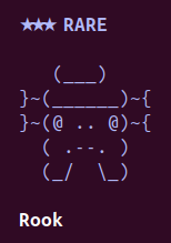Rook the axolotl in ASCII art