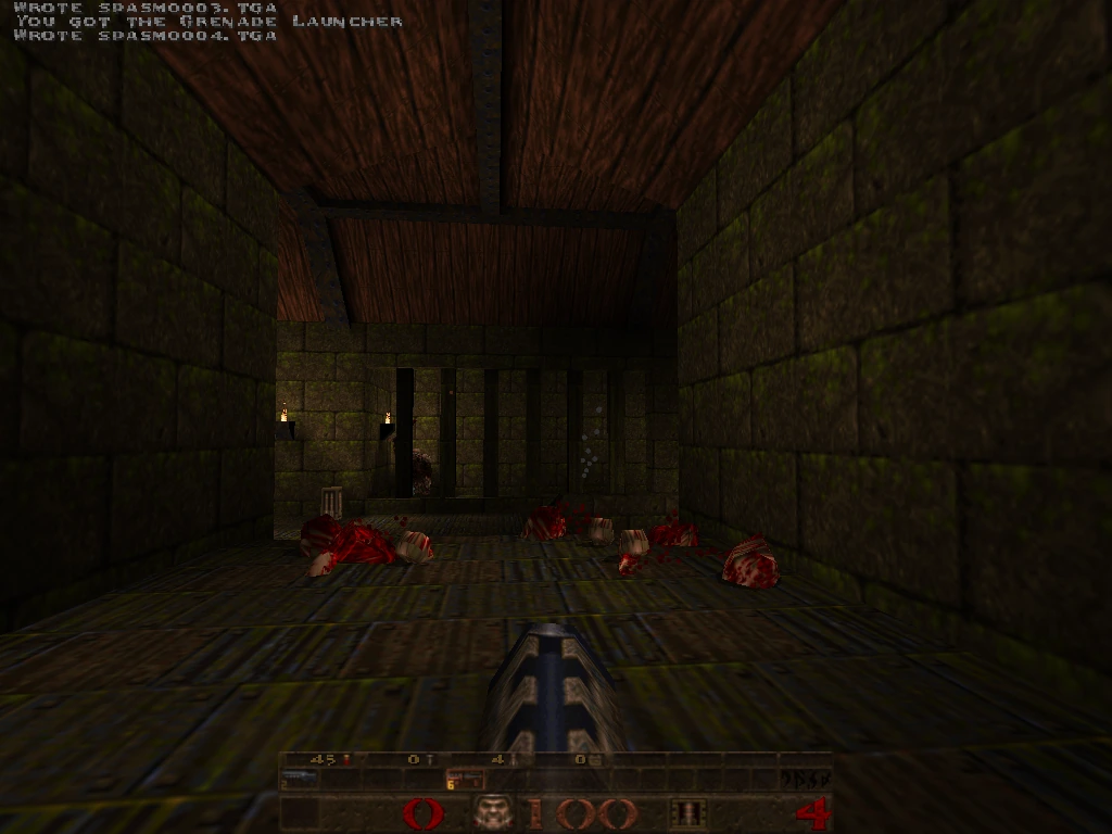 mini-g4 — gibbed grunts on the floor with another grunt visible in the doorway
