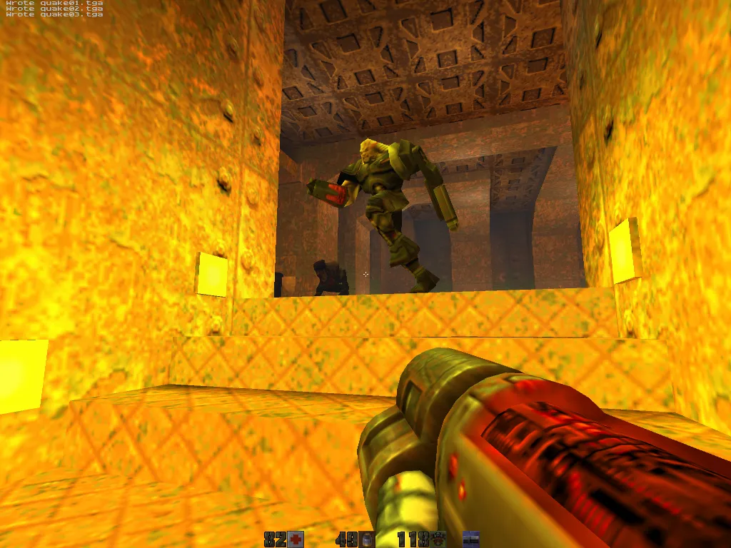 Quake II on a PowerMac G4 with a Radeon 9000